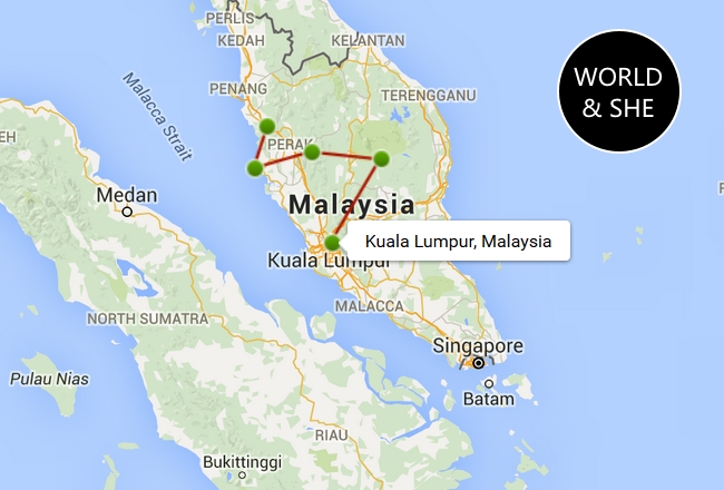 Three Weeks in Malaysia Route Map